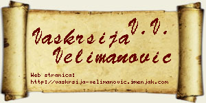 Vaskrsija Velimanović vizit kartica